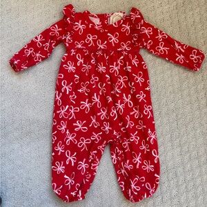 The Beaufort Bonnet Company Red and White Bow Print One Piece